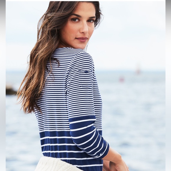 Vineyard Vines Mixed Stripe Long Sleeve Knit Dress - Medium - Picture 3 of 8